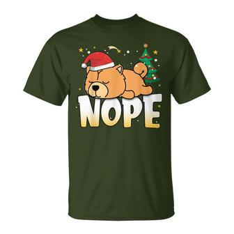 Christmas Chow Chow Nope Lazy Dog Boys Girls Clothing T-Shirt - Monsterry CA