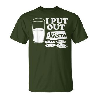 Christmas Cookies And Milk I Put Out For Santa T-Shirt - Monsterry UK