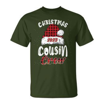 Christmas Cousin Crew Buffalo Red Plaid Pajamas Family Xmas T-Shirt - Monsterry