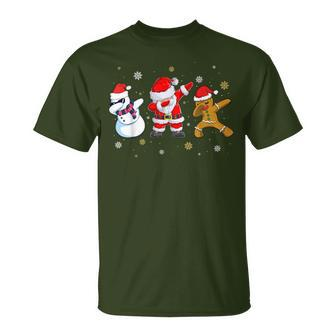 Christmas Dabbing Santa Claus Children Men T-Shirt - Seseable