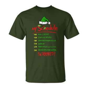 Christmas My Day Schedule Im Booked Family Christmas T-Shirt - Seseable