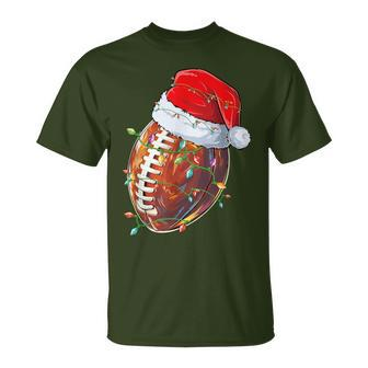 Christmas Football Team Santa Sports For Boys T-Shirt | Mazezy