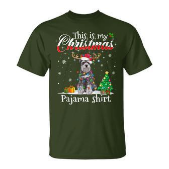 This Is My Christmas Pajama Schnauzer Lover Dog T-Shirt - Monsterry UK