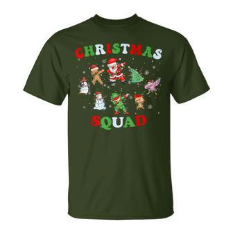 Christmas Squad Dabbing Santa Claus Elf Family Matching Pjs T-Shirt | Mazezy