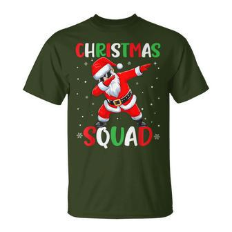 Christmas Squad Family Group Matching Dabbing Santa Xmas T-Shirt | Mazezy