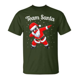 Christmas Team Santa Family Group Matching Dabbing Santa T-Shirt | Mazezy