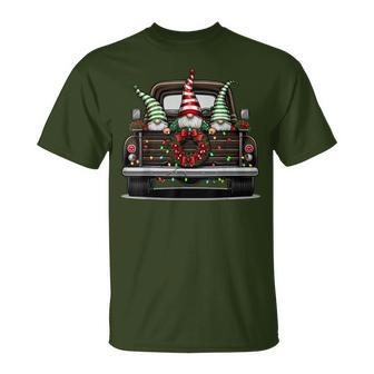 Christmas Truck Cute Gnome T-Shirt | Mazezy