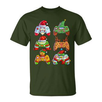 Christmas Video Game Controller Santa Hat Christmas Gamer T-Shirt - Thegiftio UK