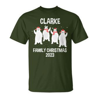 Clarke Family Name Clarke Family Christmas T-Shirt - Seseable