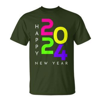 Colorful Happy New Year 2024 Family Matching Christmas 2024 T-Shirt - Monsterry UK