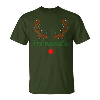 Custom Name Christmas Matching Family Pajama Fernanda T-Shirt | Seseable CA
