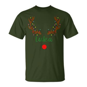 Custom Name Christmas Matching Family Pajama Luka T-Shirt - Seseable