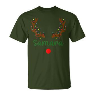 Custom Name Christmas Matching Family Pajama Samara T-Shirt - Seseable