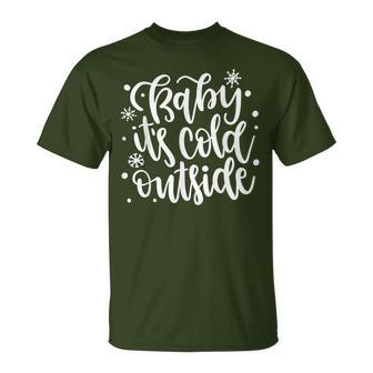 Cute Christmas Snowflake Holiday Baby It's Cold Outside T-Shirt - Monsterry AU