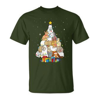 Cute Rabbit Bunny Christmas Tree Pet Rabbit Lover Christmas T-Shirt - Seseable