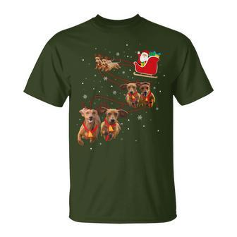 Dachshund Christmas Black T-Shirt - Seseable