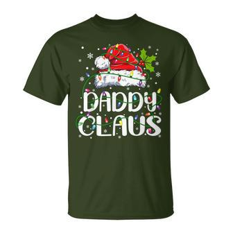 Daddy Claus Christmas Lights Pajama Family Matching T-Shirt - Monsterry