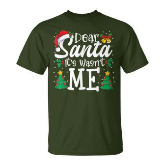 Dear Santa It Wasn't Me Family Christmas Party T-Shirt | Mazezy DE