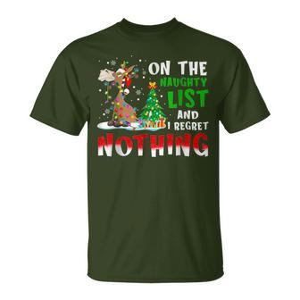 Donkey Christmas On The Naughty List And I Regret Nothing T-Shirt - Monsterry CA