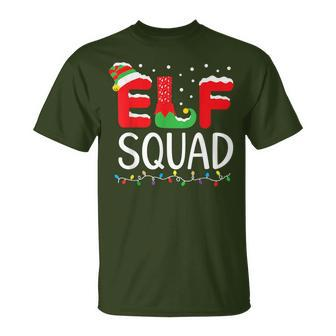 Elf Family Christmas Matching Pajamas Xmas 2023 Elf Squad T-Shirt - Seseable