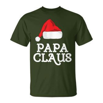 Family Papa Claus Christmas Santa's Hat Matching Pajama T-Shirt - Monsterry