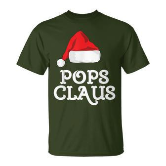 Family Pops Claus Christmas Santa's Hat Matching Pajama T-Shirt - Monsterry UK