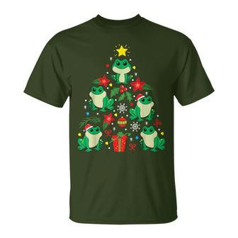 Frog Christmas Ornament Tree Xmas T-Shirt - Monsterry