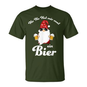 Christmas Ho Ho Hol Mir Mal Ein Bier Fun T-Shirt - Seseable