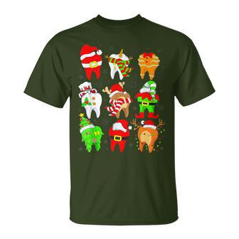Dental Squad Tooth Christmas Xmas Dental Assistant T-Shirt - Monsterry
