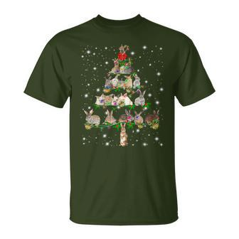 Rabbits Christmas Tree Ornament Decor T-Shirt - Monsterry