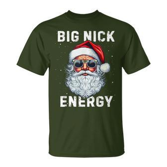 Santa Big Nick Energy Santa Face Merry Christmas Men T-Shirt - Monsterry