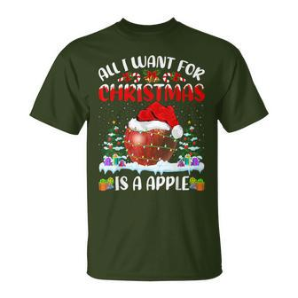 Santa Hat All I Want For Christmas Is A Apple T-Shirt - Monsterry CA