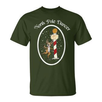 Xmas North Pole Dancing Reindeer Dancer For Women T-Shirt - Monsterry UK