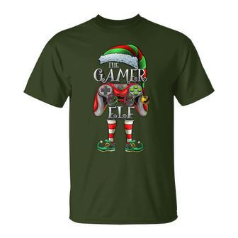 The Gamer Elf Matching Family Christmas Gamer Elf T-Shirt - Seseable