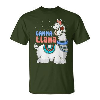 Gamma Llama Matching Family Christmas Pajamas T-Shirt - Monsterry