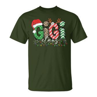 Gigi Clause Santa Reindeer Cute Christmas Grandma T-Shirt - Monsterry