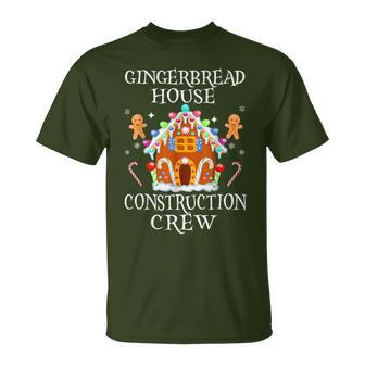 Gingerbread House Construction Crew Decorating Baking Xmas T-Shirt - Monsterry