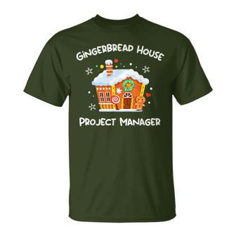 Gingerbread House Project Manager Decorating Christmas Cute T-Shirt - Thegiftio UK