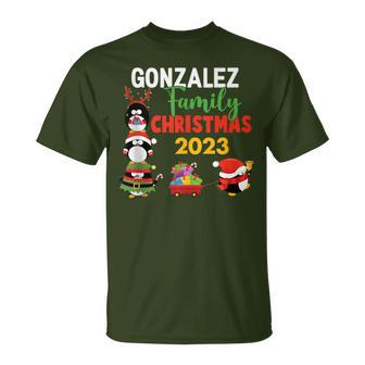 Gonzalez Family Name Gonzalez Family Christmas T-Shirt - Seseable