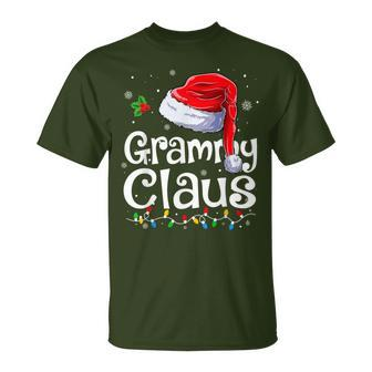 Grammy Claus Xmas Santa Matching Family Christmas Pajamas T-Shirt - Seseable