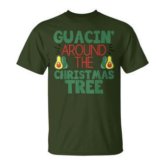 Guacin' Around The Christmas Tree Avocado T-Shirt - Monsterry