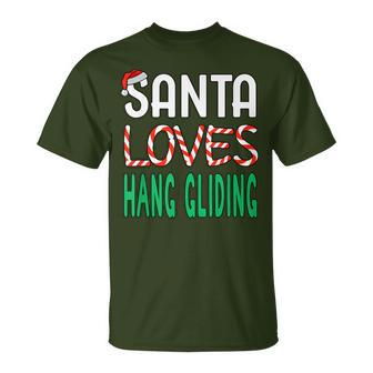 Hang Gliding Christmas Santa Loves Hang Gliding T-Shirt - Monsterry