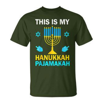 This Is My Hanukkah Pajamakah Chanukah Pajama Jewish Xmas T-Shirt | Mazezy