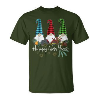 Happy New Year 2024 Cute Gnomes Christmas Family Matching T-Shirt - Seseable