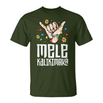 Hawaiian Christmas Mele Kaliki Shaka Kalikimaka T-Shirt - Monsterry AU