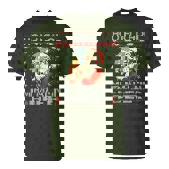 Ho Ho Hol Mir Mal Ein Bier Santa Christmas Black T-Shirt - Seseable