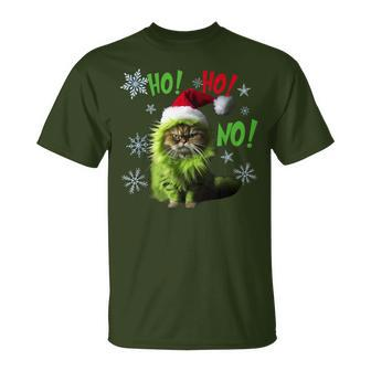 Ho Ho No Bad Cat Christmas T-Shirt - Monsterry DE
