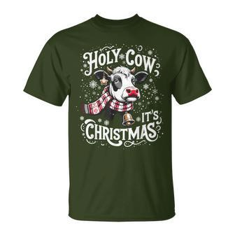 Holy Cow It's Christmas Cow Lover Farm Animal Costume T-Shirt - Monsterry CA