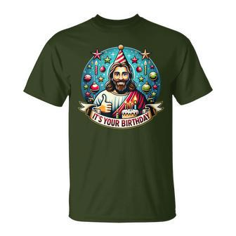 Humorous Holy Birthday Bash Jesus Christmas Xmas T-Shirt - Seseable