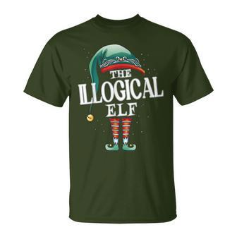 Illogical Elf Christmas Group Xmas Pajama Party T-Shirt - Monsterry AU